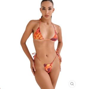 ENITA MICRO STRING BOTTOM - TANGERINE